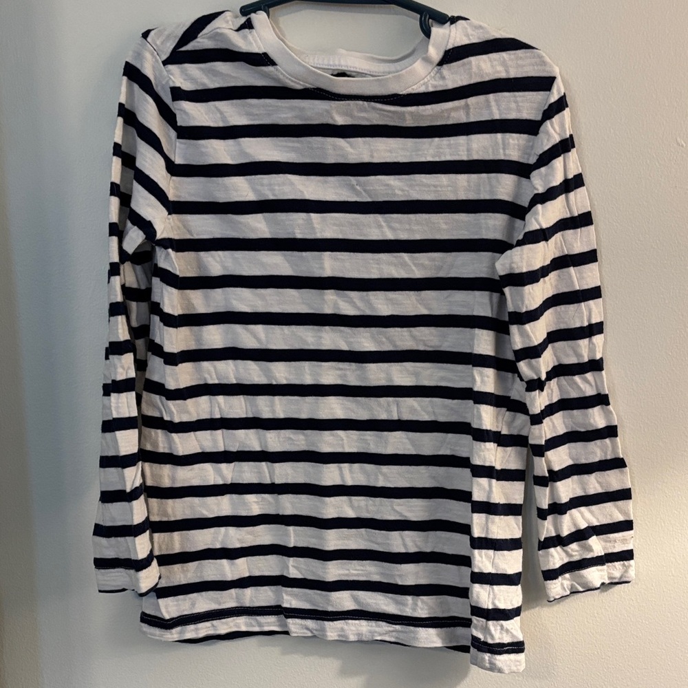 Black and White Striped Long Sleeve Shirt
